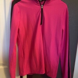 Pink Quarter-Zip Pullover